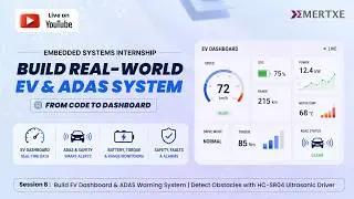 Build EV Dashboard & ADAS Warning System | Detect Obstacles with HC-SR04 Ultrasonic Driver - Day 8