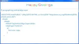 HTML | P paragraph tag vertical align super