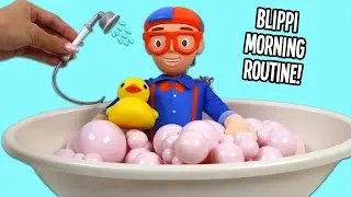 Helping Blippi With His Morning Routine To Start His Day!
