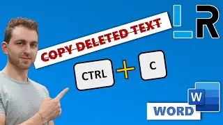 MS Word: Copy deleted text - 1 MINUTE