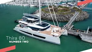 Images exclusives du Thíra 80 coque n°2 au départ de La Rochelle | by Fountaine Pajot