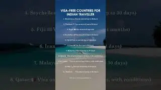 visa free countries | visa free for Indian travelers