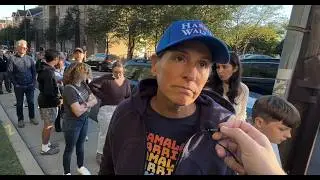 Interviewing Democrats at Barack Obama Rally in Pittsburgh