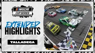 NASCAR Official Extended Highlights | Talladega ends in three-wide photo finish
