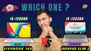 ASUS Vivobook 16X Vs Lenovo IdeaPad Slim 3  🔥i5 12500H Vs i5 13420H🔥Amazon Great Indian Festival