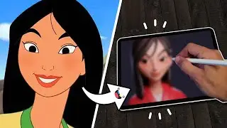 2D to 3D! Sculpting Mulan on an iPad Pro From Start to Finish 🐉 with Nomad Sculpt 🐉
