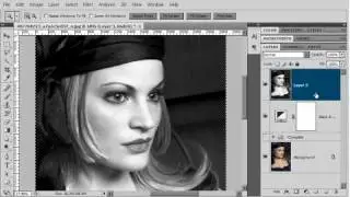 Hollywood black & white glamour portraits: Photoshop
