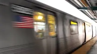 MTA NYC Subway : Beach 90th Street - bound R46 (H) Train Departing Mott Avenue