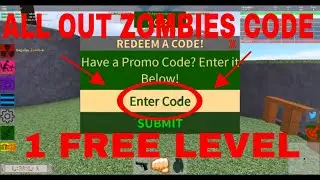 ALL OUT ZOMBIES  CODE- Roblox (Free 1 LEVEL)