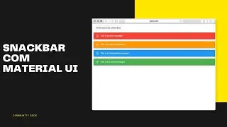 Como fazer snackbar no ReactJs