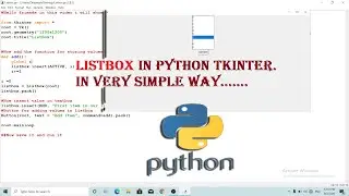 Listbox in Tkinter Python.