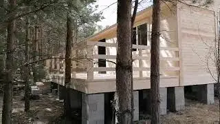 Дачный дом 6х10 с открытой пристроенной террасой | Мама Дача