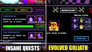 NEW FNAF TD Insane Rewards Quests Update & Evolved Goliath Endo!