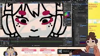 Working on 2D Animation Loops in Blender Grease Pencil :)