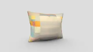 Patchwork Pillow - low poly PBR 3d model