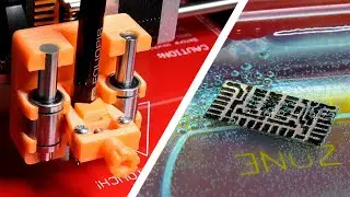 PCB test prints with 0.3mm tip and then final print and etching result