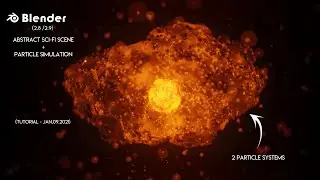 Blender | Abstract Sci-Fi Scene + Particle Simulation | EEVEE 4K