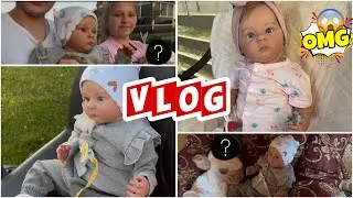 Vlog: Lyuba got a new reborn?!😱Monika is riding a tractor?! Let's go visit! Let's build a pool!