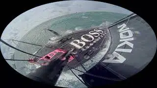 HUGO BOSS passes the Needles in the Rolex Fastnet Race