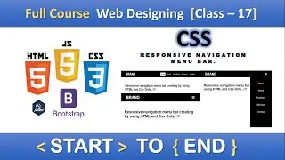 Responsive Navigation Menu Bar Using HTML CSS & JavaScript  | Part #17 | 
