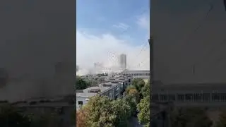 The Russian army shelled Kharkov shelling of the Sports Palace