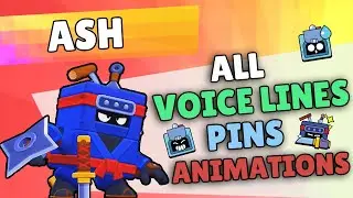 Ash - All Voice Lines, Pins & Animations | Brawl Stars