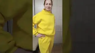 Костюм из футера с начесом. Желтый, теплый, нежный #ручная_работа