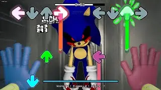 Playtime fnf be like SONIC in Poppy Playtime - Huggy Wuggy is Cartoon Cat & Bendy Mod - SonicExe Mod