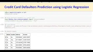 Credit Card defaulter Prediction using Logistic Regression Tutorial 5