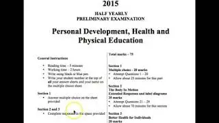 First time attempting a Preliminiary Exam in PDHPE