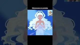 Avatar Last Airbender Yue ✿ Speedpaint #shorts #art #speedpaint #avatarthelastairbender