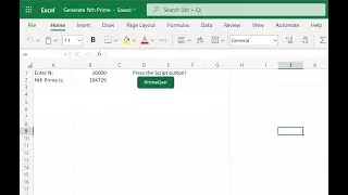 Finding the Nth Prime using Trial By Division Method - an Excel Office Scripts Demo