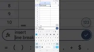 How to insert line breaks in Google Sheets mobile app #googlesheets