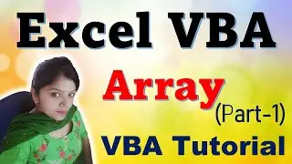How to use VBA ARRAYS  | Excel VBA | Introduction to VBA Array | Static array