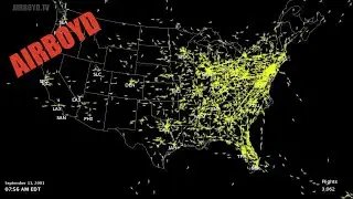 9/11 Airspace Shutdown With Annotated Timeline