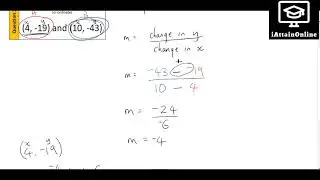 Finding the Equation of a Line from Two Co-ordinates (Grade 5/6)