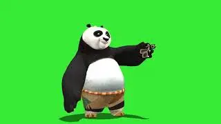 KungFu Panda Fun  Green Screen HD Free To Use = Copyright Free