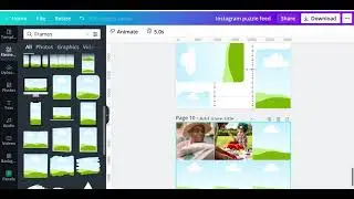 How to make Instagram Puzzle feed in Canva?