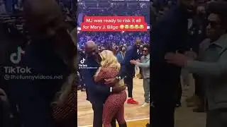 Michael Jordan getting a little frisky with Mary J Blige 😵👀..