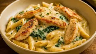 This recipe will drive you crazy! | Creamy chicken pasta you’ll want every single day! | In 10 min
