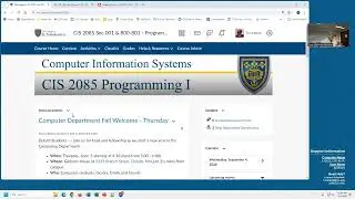 CIS 2085 - Zoom Recording from Weds, Sept 4, 2024