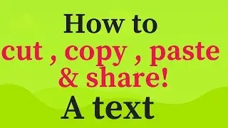 how to cut copy paste and share text in android studio