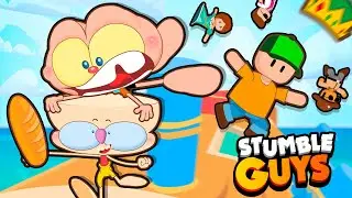 Mongo e Drongo em Stumble Guys - Corrida - Desenho animado infantil de Stumbleguys