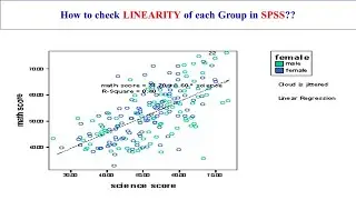 How to check LINEARITY of each Group in SPSS?? (English Language)