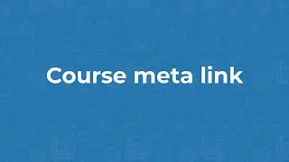 Moodle 4.0 - Course meta link