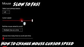 HOW TO CHANGE THE SPEED OF MOUSE CURSOR | TECH TAB