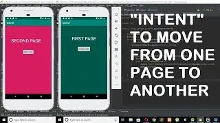 Use of "INTENT" to move from one page to another | Android studio tutorial ...