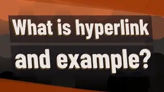 What is hyperlink and example?