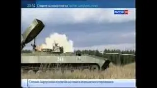 Стрельба из машины разминирования.