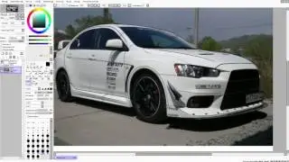 Как обвести машину в Paint Tool Sai